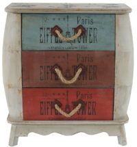 Kommode Sara mit Schubladen Vintage Shabby-Look 74x70x36cm