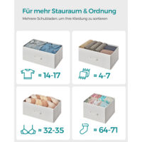 Kommode mit 7 Schubladen in Weiss aus Holz für Schlafzimmer.