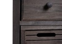 Kommode Schubladenschrank 4 Schubladen 74x30x25cm Shabby-Look Vintage grau-braun