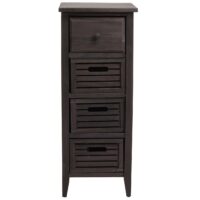 Kommode Schubladenschrank 4 Schubladen 74x30x25cm Shabby-Look Vintage grau-braun