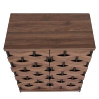 Moderne Kommode Sideboard mit 3D-Flecht-Design, Push-to-open-Funktion, Maße 109x75x40 cm, elegantes Möbelstück für Wohnzimmer oder Flur.