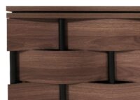 Moderne Kommode Sideboard mit 3D-Flecht-Design, Push-to-open-Funktion, Maße 109x75x40 cm, elegantes Möbelstück für Wohnzimmer oder Flur.