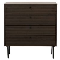 Kommode Sideboard 4 Schubladen skandinavisch 85x80x40cm dunkelbraun