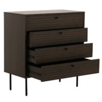 Kommode Sideboard 4 Schubladen skandinavisch 85x80x40cm dunkelbraun