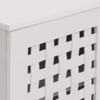 Kommode Sideboard Anrichte 3D-Flecht-Design 2 Türen 82x80x37cm weiss