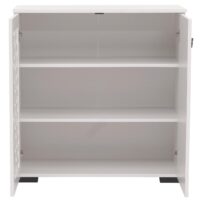Kommode Sideboard Anrichte 3D-Flecht-Design 2 Türen 82x80x37cm weiss