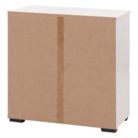 Kommode Sideboard Anrichte 3D-Flecht-Design 2 Türen 82x80x37cm weiss