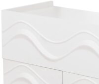 Kommode Sideboard Anrichte 3D-Wellen-Design Push-to-open 107x76x36cm weiss