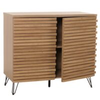 Kommode Sideboard Highboard 3D-Design Staufächer 85x95x45cm natur