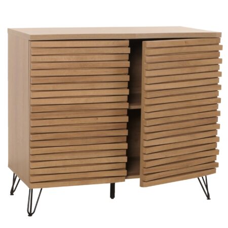 Kommode Sideboard Highboard 3D-Design Staufächer 85x95x45cm natur