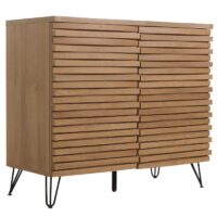 Kommode Sideboard Highboard 3D-Design Staufächer 85x95x45cm natur
