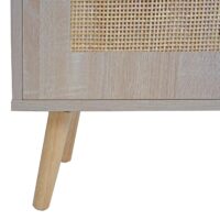 Kommode Sideboard Highboard Kubu Rattan Eiche-Optik
