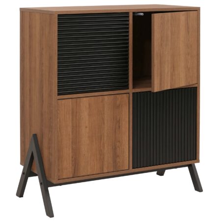 Kommode Sideboard Highboard Türen Staufächer 94x79x40cm natur