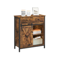 Kommode Sideboard Anrichte Industrie Holz Braun Schwarz
