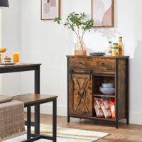 Kommode Sideboard Anrichte Industrie Holz Braun Schwarz