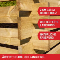 Holzkomposter zur umweltfreundlichen Herstellung von Komposterde.