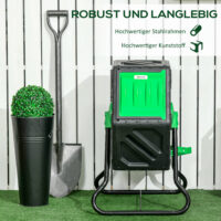 Komposter drehbar 65L aus Stahl und Kunststoff