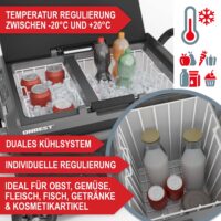 Große 50 Liter Kühlbox mit digitaler Temperatursteuerung per App.