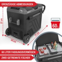 XXL-Kühlbox mit 60 Liter Fassungsvermögen und Smart-Funktion.