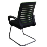 2er Set Konferenzstuhl Freischwinger Stoff grün bis 150 kg