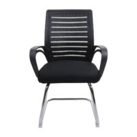 2er Set Konferenzstuhl Freischwinger schwarz bis 150 kg