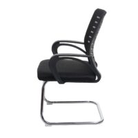 2er Set Konferenzstuhl Freischwinger schwarz bis 150 kg