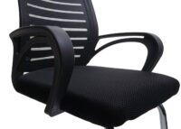 2er Set Konferenzstuhl Freischwinger schwarz bis 150 kg