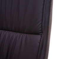 Konferenzstuhl Freischwinger aus braunem Kunstleder