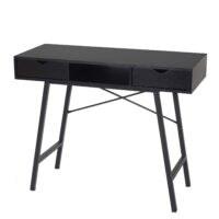 Konsolentisch Ablagentisch Beistelltisch 3D-Struktur 100x40cm schwarz