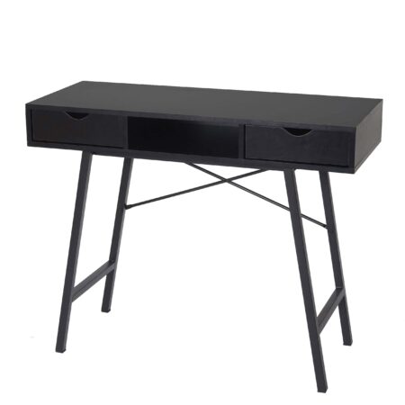 Konsolentisch Ablagentisch Beistelltisch 3D-Struktur 100x40cm schwarz