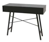 Konsolentisch Ablagentisch Beistelltisch 3D-Struktur 100x40cm schwarz