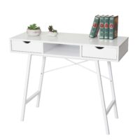 Konsolentisch Ablagentisch Beistelltisch 3D-Struktur 100x40cm weiss
