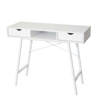 Konsolentisch Ablagentisch Beistelltisch 3D-Struktur 100x40cm weiss
