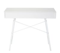 Konsolentisch Ablagentisch Beistelltisch 3D-Struktur 100x40cm weiss