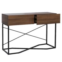 Konsolentisch Beistelltisch Ablagetisch Schublade Industrial 81x120x40cm braun