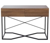 Konsolentisch Beistelltisch Ablagetisch Schublade Industrial 81x120x40cm braun