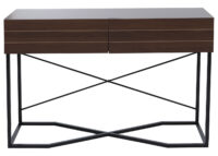 Konsolentisch Beistelltisch Ablagetisch Schublade Industrial 81x120x40cm Walnuss-Optik