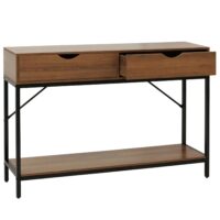 Konsolentisch Beistelltisch Ablagetisch Schubladen Industrial 76x109x30cm braun