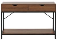 Konsolentisch Beistelltisch Ablagetisch Schubladen Industrial 76x109x30cm braun