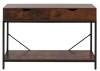 Konsolentisch Beistelltisch Ablagetisch Schubladen Industrial 76x109x30cm rotbraun