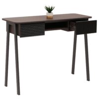 Konsolentisch Flur Beistelltisch Ablage Schublade 88x110x40cm Walnuss-Optik