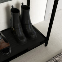 Konsolentisch Flurtisch Regal 100x30x78cm Schwarz - Moderner Konsolentisch für den Flur, in Schwarz.