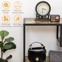 Konsolentisch Regal 4 Ebenen 99.6x33.6x74cm Braun - Regal-Konsolentisch mit vier Ebenen, in Braun.