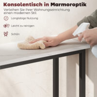 Konsolentisch Flurtisch schmal für kleine Räume schwarz