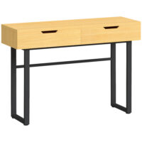 Konsolentisch schmal mit Schubladen und Metallgestell