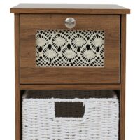 Konsolentisch Schubladenschrank 3 Korbschubladen Holz Melamin 63x30x30cm braun