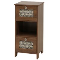 Konsolentisch Schubladenschrank 3 Korbschubladen Holz Melamin 63x30x30cm braun