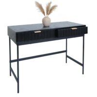 Konsolentisch Telefontisch Industrial Schublade 85x100x40cm Holzoptik schwarz