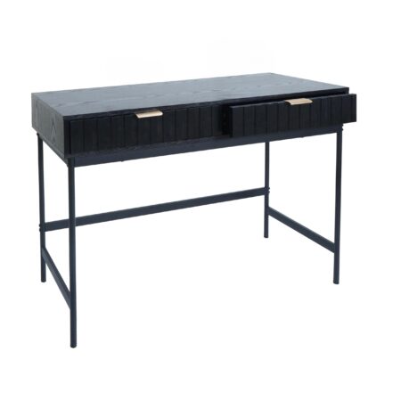 Konsolentisch Telefontisch Industrial Schublade 85x100x40cm Holzoptik schwarz