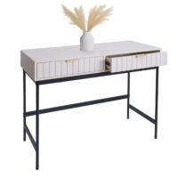 Konsolentisch Telefontisch Industrial Schublade 85x100x40cm Holzoptik weiss